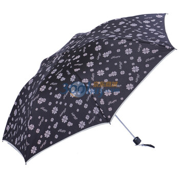 红叶redleaf三折轻便折叠铅笔伞创意中性两用晴雨伞3310054黑色