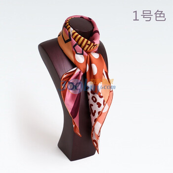 宝石蝶品牌真丝大方巾新款桑蚕丝真丝围巾丝巾披肩鹿鸣 棕色