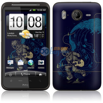 ideaSkin HTC Desire HD/G10/G7HD/A919/大坏蛋 我为吉他狂 手机外壳保护套皮贴膜 ENDASC081933