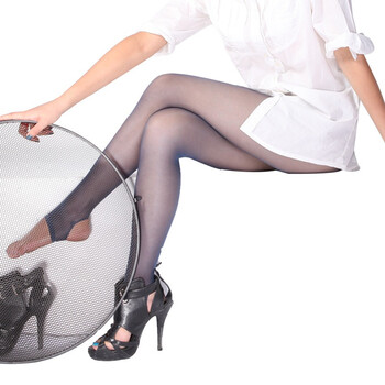由你由我FUFM女士脚踩真人丝光连裤袜W10UCK552 皇家蓝 (宝蓝)