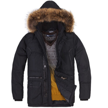SEVENJOY柒加尚品 2011冬季时尚保暖羽绒服 15YR07 黑色 XXL