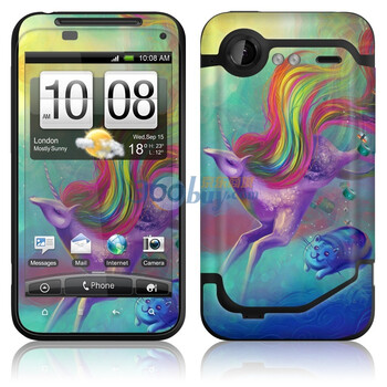 ideaSkin HTC Incredible S / G11 / 惊艳 / S710e 独角兽和寿司猫 外壳保护套皮贴膜 DAVD042161