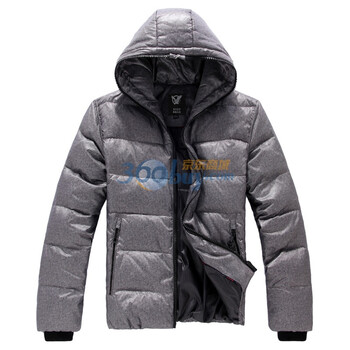 薪格仕品 外套 短款连帽时尚羽绒服 JD8652灰色XXXL