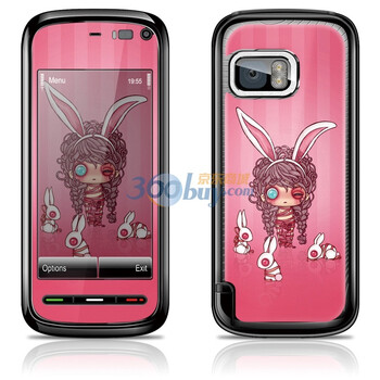 ideaSkin 诺基亚 5800XM/5800I/5800W/5800N/5802 装兔子的女孩 外壳保护套皮贴膜 ENCEKA850537