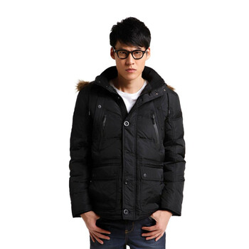 Jack Jones/杰克琼斯 羽绒服 连帽中长款男羽绒服B(黑)|211412052010 XXXL