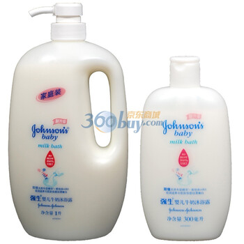 强生婴儿牛奶沐浴露1000ml 送强生婴儿牛奶沐浴露300ml
