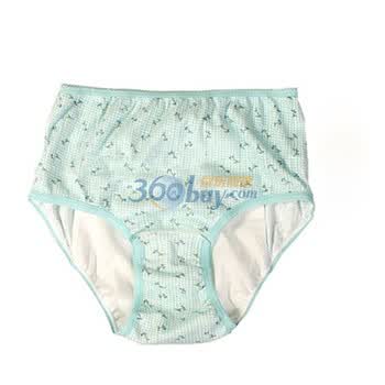 莱薇妈咪 二开式防水产褥裤生理裤纯棉产妇内裤95033 绿色2条M