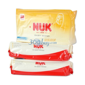 NUK超厚特柔婴儿湿巾（80片/包) 272.701 三连包