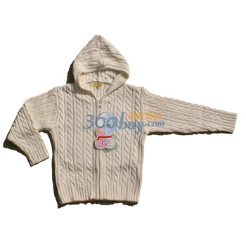 牵手娃 韩版扭花<em>带帽</em>纯棉线<em>毛衣</em> 婴儿<em>毛衣</em> 儿童