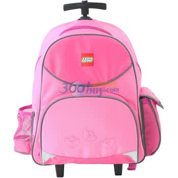 lego乐高拉杆书包中小学生双肩两用包女款 13679 粉红