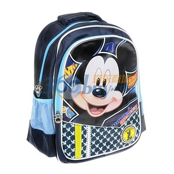 Disney/迪士尼 Mickey米奇/米妮卡通图案双肩学生书包SM80231 深蓝色