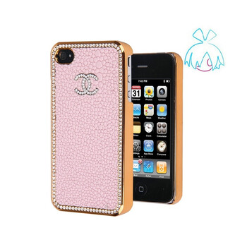 萝莉(LOLI)iphone4外壳-真皮钻框之名品系列小C款 粉色