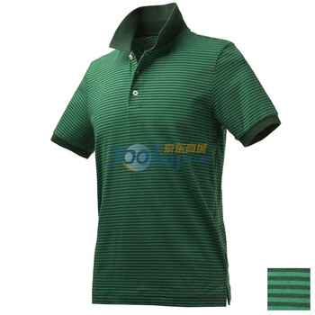 Giordano佐丹奴 Polo 男彩棉细横间平纹POLO 01010008 绿宝石色 L