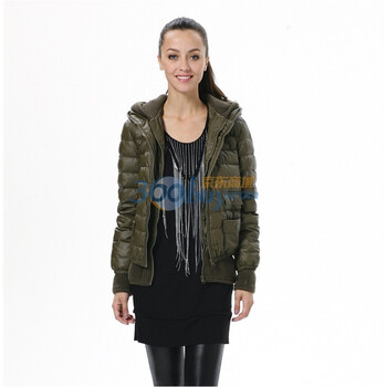 波司登 2011新款 羽绒服 女针织帽时尚休闲短款 BR2238 绿色 185/104A(XXXL)