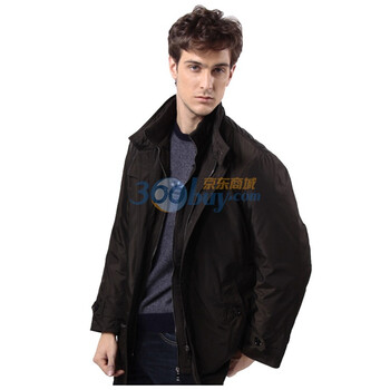 稻草人男装 可脱卸内胆商务羽绒服/外套UR10089-2 灰色 185/100A(XL)