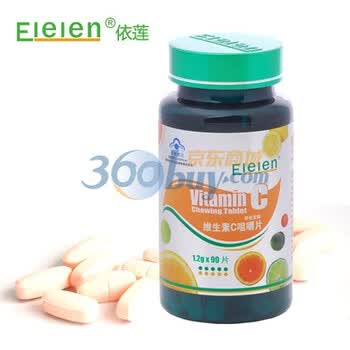 Elelen 天然维生素C 咀嚼片 免疫美容 90片/瓶