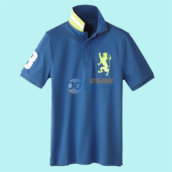 Giordano佐丹奴 Polo 男全新荧光狮王修身POLO 01012480 藏蓝 XL