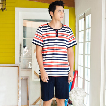 Gainreel歌瑞尔 家居服男士纯棉质2012新款春装歌瑞尔花花世界可爱休闲情侣睡衣 红色 XXL
