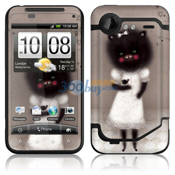 ideaSkin HTC Incredible S / G11 / 惊艳 / S710e 皮肤 大头黑猫咪 外壳保护套皮贴膜 DAVC241993