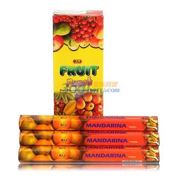 RAJ印度进口香薰香料 安抚焦虑 放松精神 线香032d TANGERINE—蜜柑 大盒装 310克g