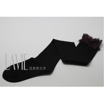 乐为女袜子女士春夏女款尼龙长筒袜（3双套装）L10FE301 黑色 均码