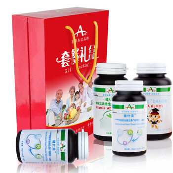 【精美礼盒】ANB健仕美 聪明宝贝精美礼盒 DHA软糖+钙铁锌加C2瓶+维生素AD