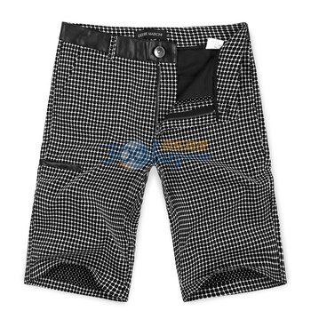DEERE MARCHI迪尔马奇 2012新品 时尚休闲夏季必备男士个性格纹休闲短裤DM610 黑色 38