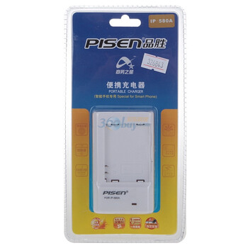 品胜（PISEN）IP-580A 充电器 适用LG电池型号：IP-580A适用LG手机机型：CU915Vu/KC910E/KM900等