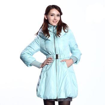 yigue/亦谷2011冬80%鸭绒羽绒服20532EA10 水绿 XL