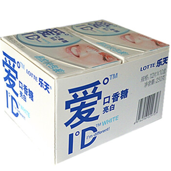 乐天爱ID口香糖(亮白)25克*10盒