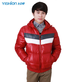 以纯2012冬春新款男装休闲大码保暖羽绒服21411450原459 红色 XL