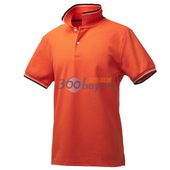 Giordano佐丹奴 Polo 男速干撞色边珠地修身Dry Polo 01010006 橙红色 XXL