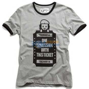 Giordano佐丹奴BSX T恤 男撞色MINI CHE时尚T恤 04091043 灰色 XL
