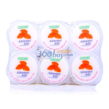 马来西亚COCON可康牌 杏仁味果冻含椰果 4板 80gx6杯
