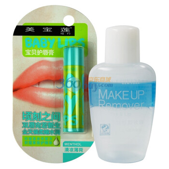 MAYBELLINE美宝莲宝贝护唇膏4g清凉薄荷 送40ml眼唇卸妆液