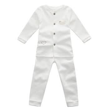 金轮种子 童装纯棉宝宝服2件套 YM-8/9 白色 110码