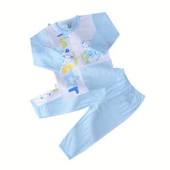 【小素材】春季新款儿童内衣 宝宝家居服套装 竹纤维内衣套装2502 可爱黄 73