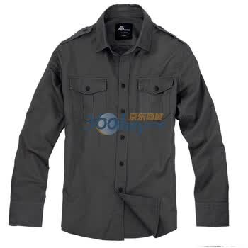 AK男装秋季新品 重洗水长袖衬衫11C102002 深灰色 XXL