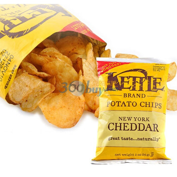【凯托】美国进口Kettle手工烘制薯片 纽约芝士味 56克x3袋