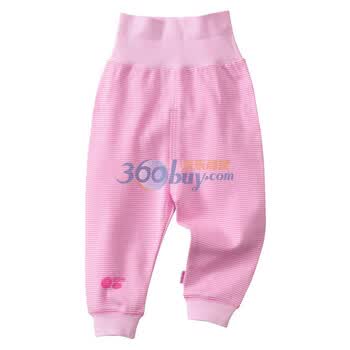 贝贝怡（bornbay） BB510 宝宝服 高腰护肚裤 婴儿童装内衣 浅粉红 90码