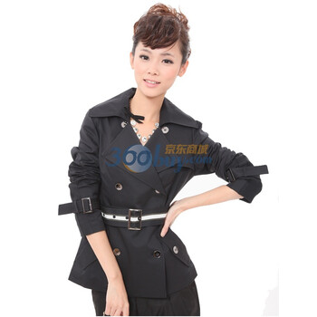 音曲女装 秋冬新品 时尚外套 ECQSW2107 黑色 XL