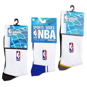 NBA紧密纺棉男士运动袜A161杂色三双装 尺码26-28cm 均码