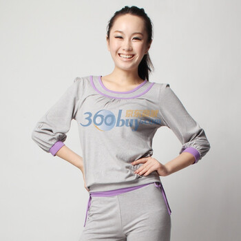 雪竹xuezhu运动瑜伽系列 双领女衫11026（棉+粘胶纤维+莱卡） 浅灰 XXL