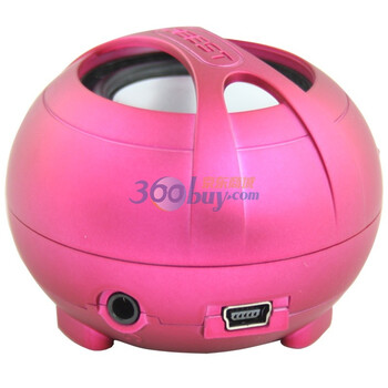 DBEST PS4008MP3音箱（TF卡）橡胶封釉玫红色 适用于MP3/MP4播放器/手机/平板电脑/笔记本电脑/台式电脑