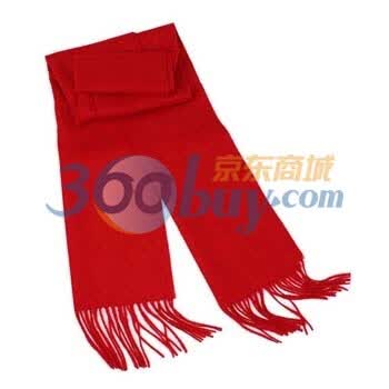 绒之尚语 2011新品 时尚英伦风 男士羊毛羊绒围巾红色均码