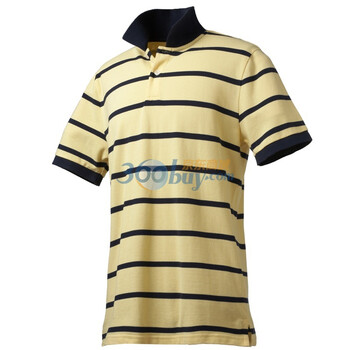 Giordano佐丹奴 Polo 男撞色自由间修身珠地Polo 01011008 黄绿色 XL