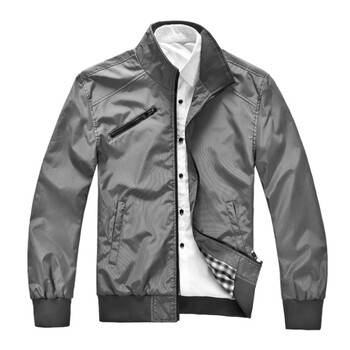 薪格仕品 外套 春装时尚休闲夹克 JD1022 灰色 XXL