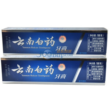 云南白药牙膏(留兰香) 180g*2支 超值装