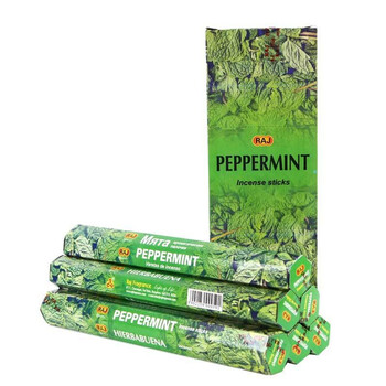 RAJ印度进口香薰香料 舒缓神经 帮助睡眠 线香168d PEPPERMINT - 薄荷 310g