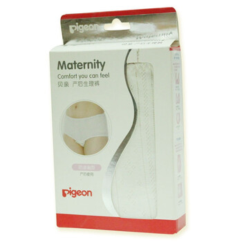 贝亲pigeon 孕妇产后生理裤 XA51尺码L【图片